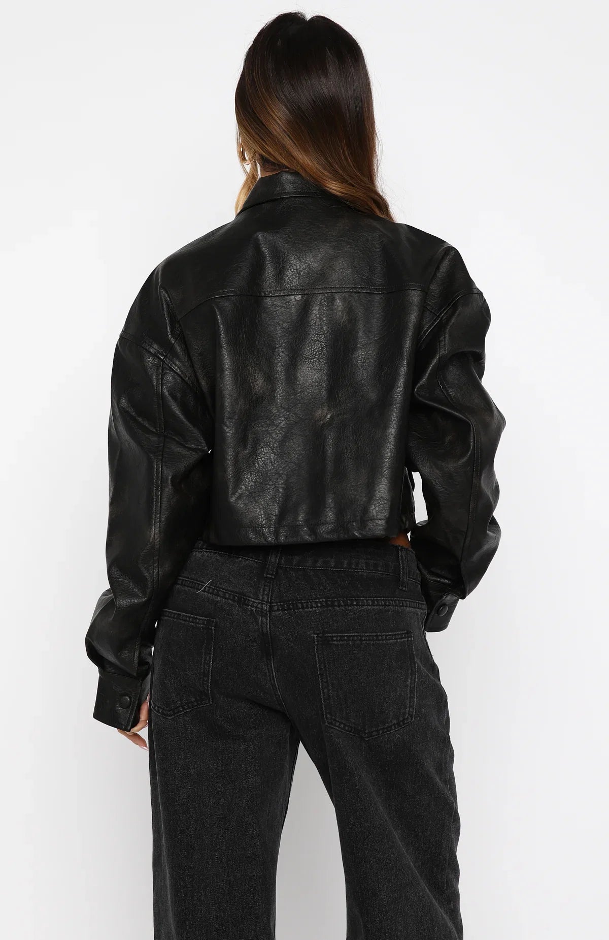 Changing Faces PU Jacket Black