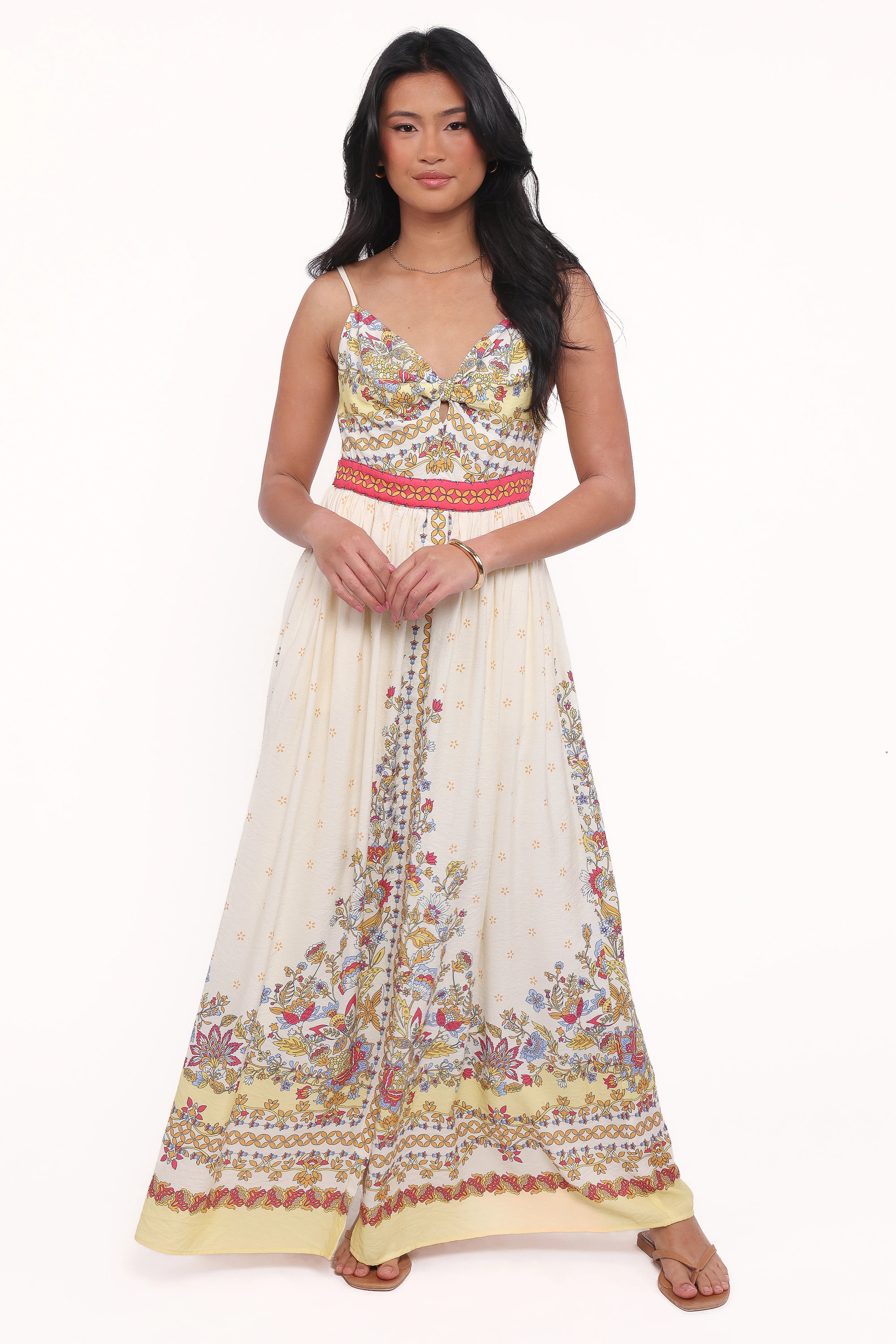 Caelia Maxi Dress Yellow Multi