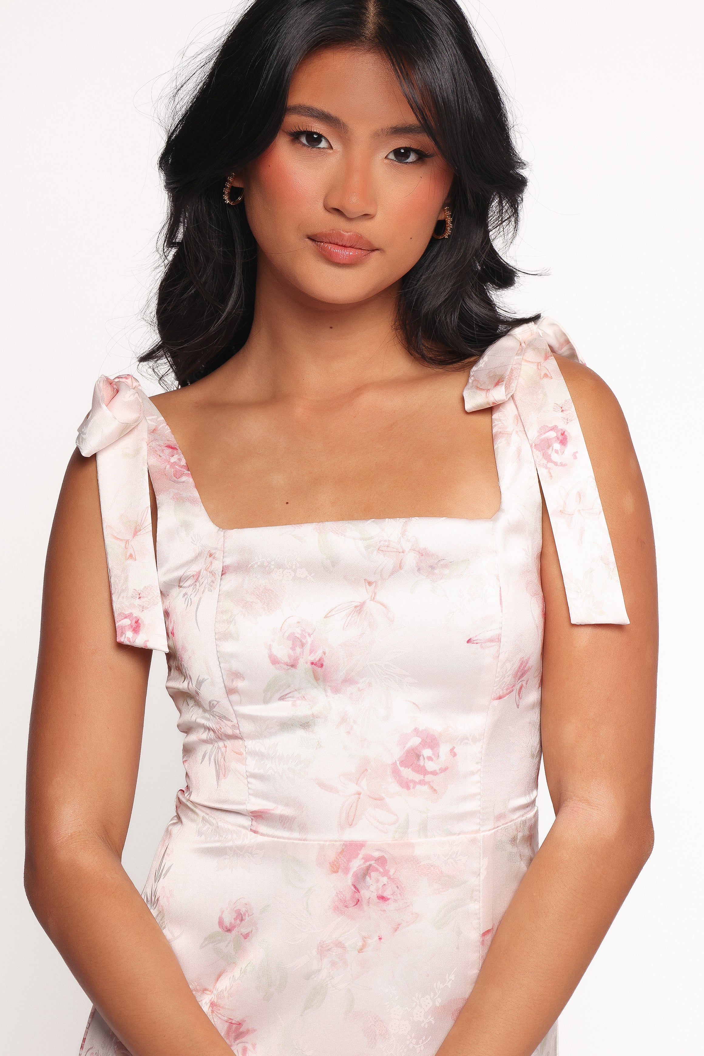 Zane Midi Dress Pink Floral