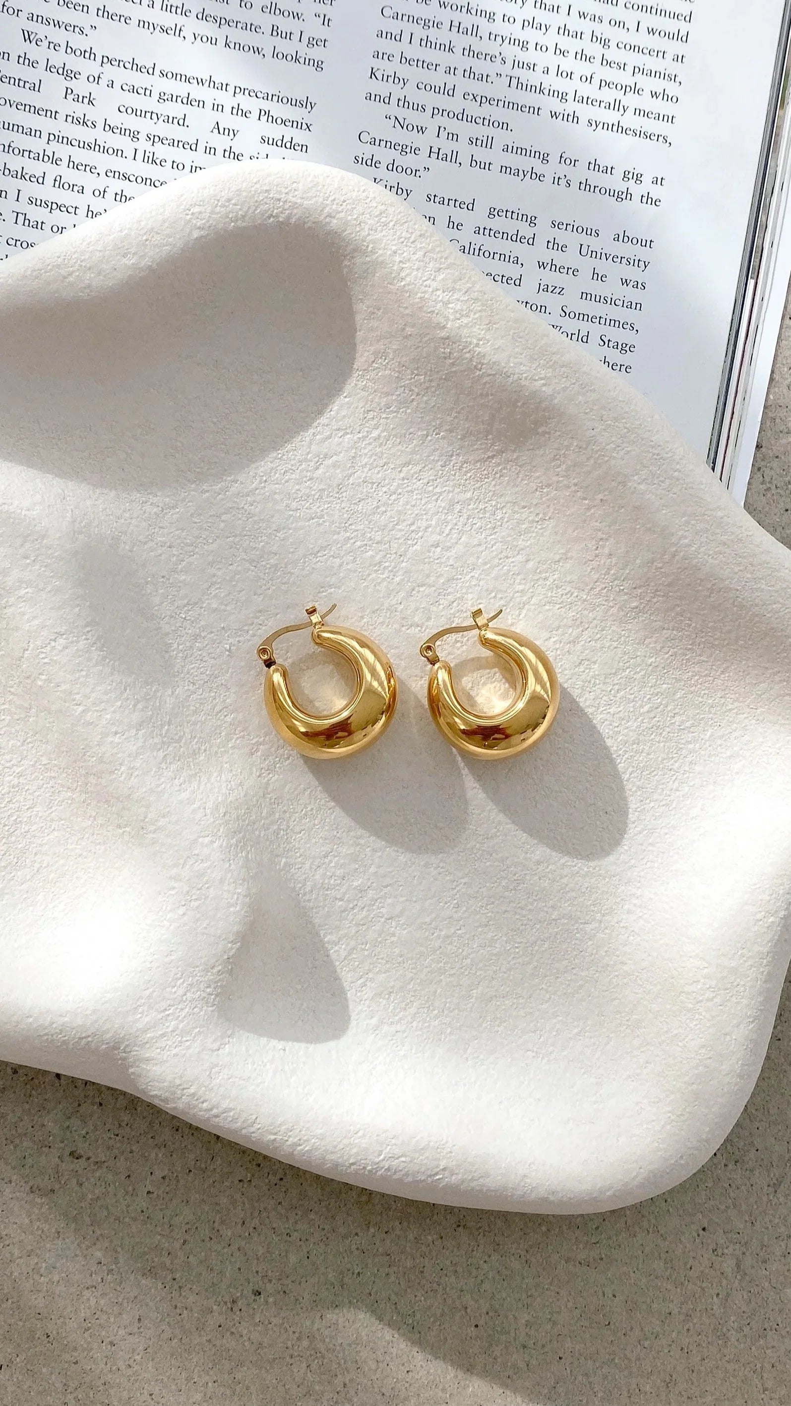 Forte Hoop Earrings Gold