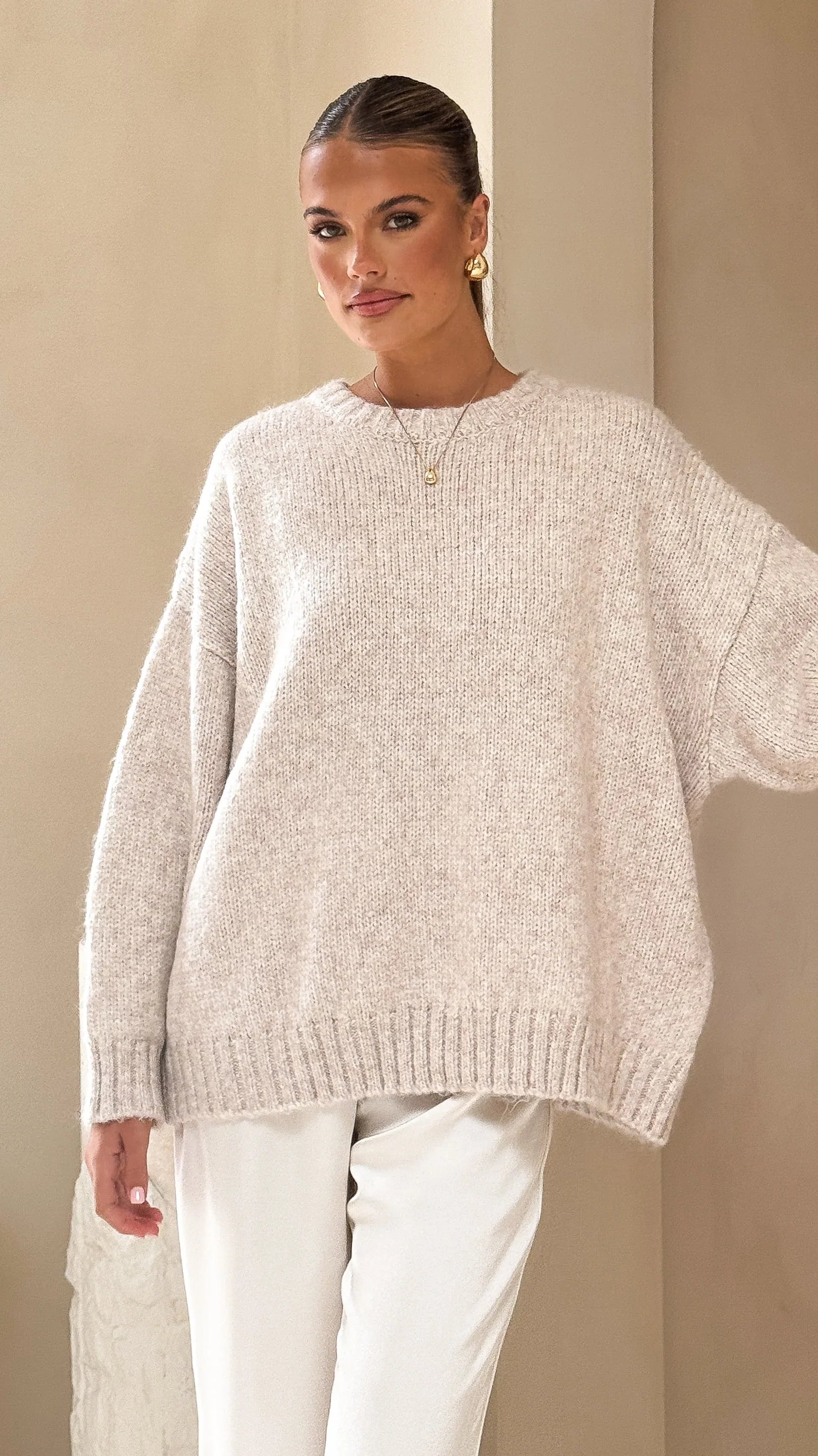Mila Knit Jumper Oatmeal
