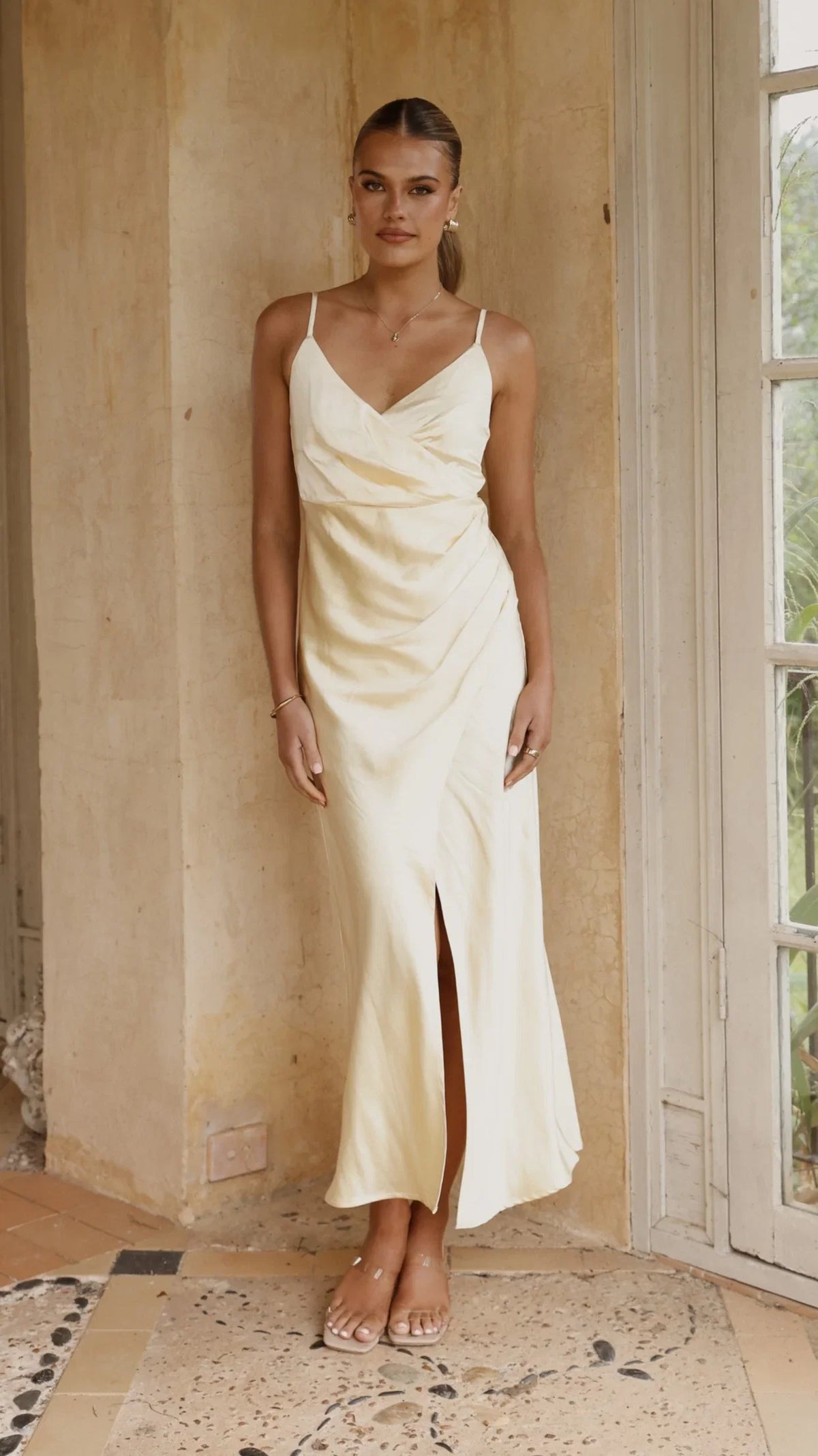 Elsa Midi Dress Yellow