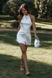 Odilia Tie Waist Romper White