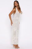 Only You Knit Maxi Dress Off White