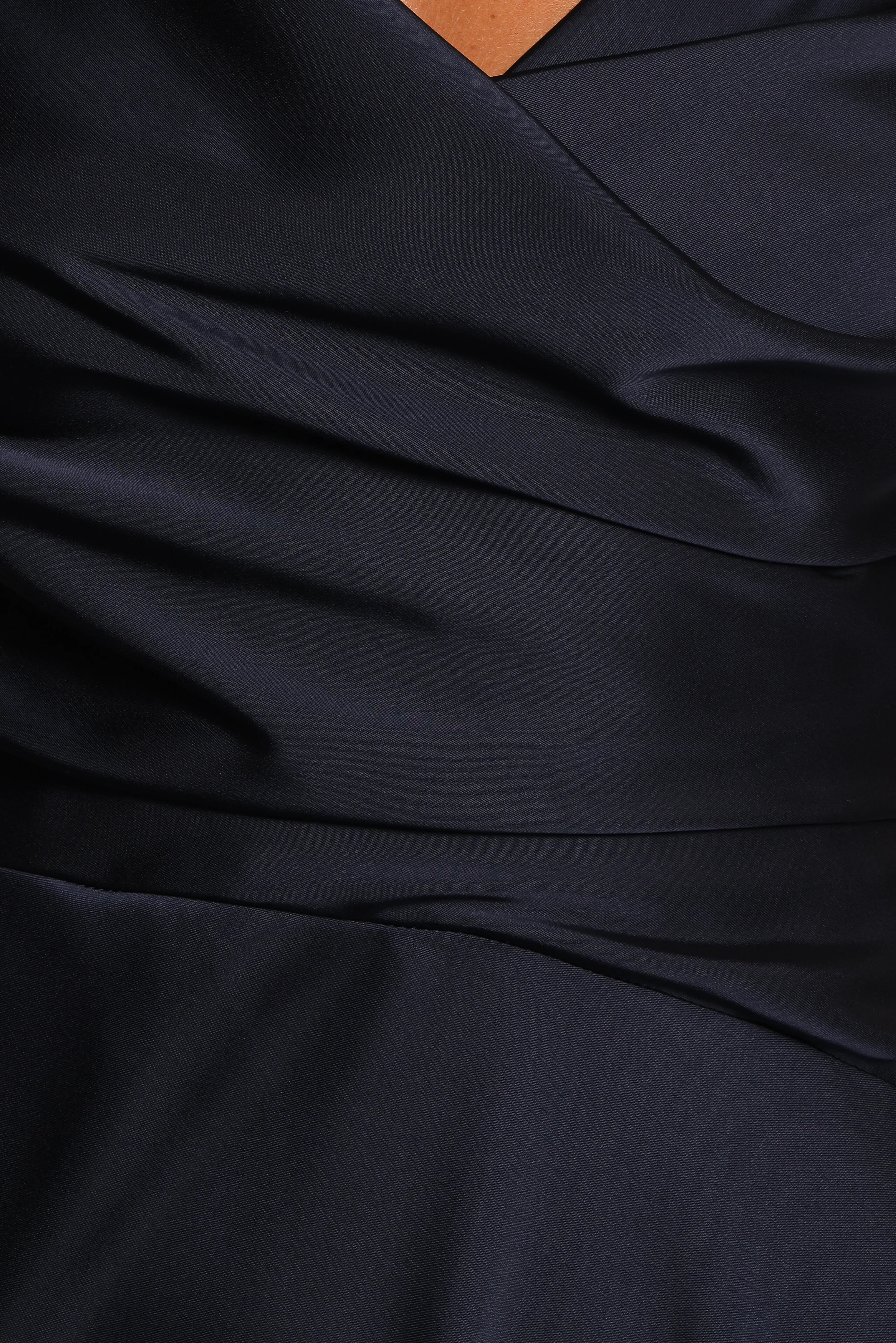 Anela Asymmetric Midi Dress Navy