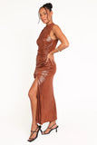 Emerie Sleeveless Metallic Maxi Bronze