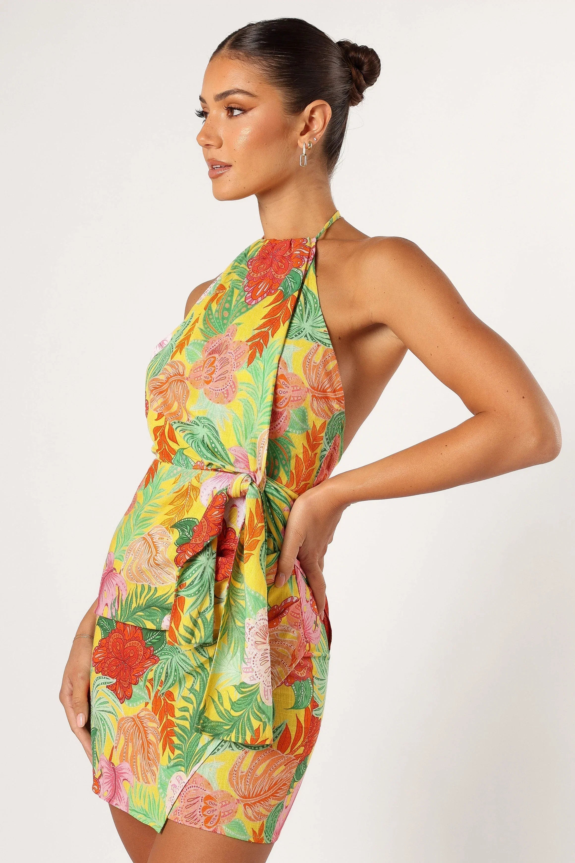 Kalena Halterneck Mini Dress Leilani Print