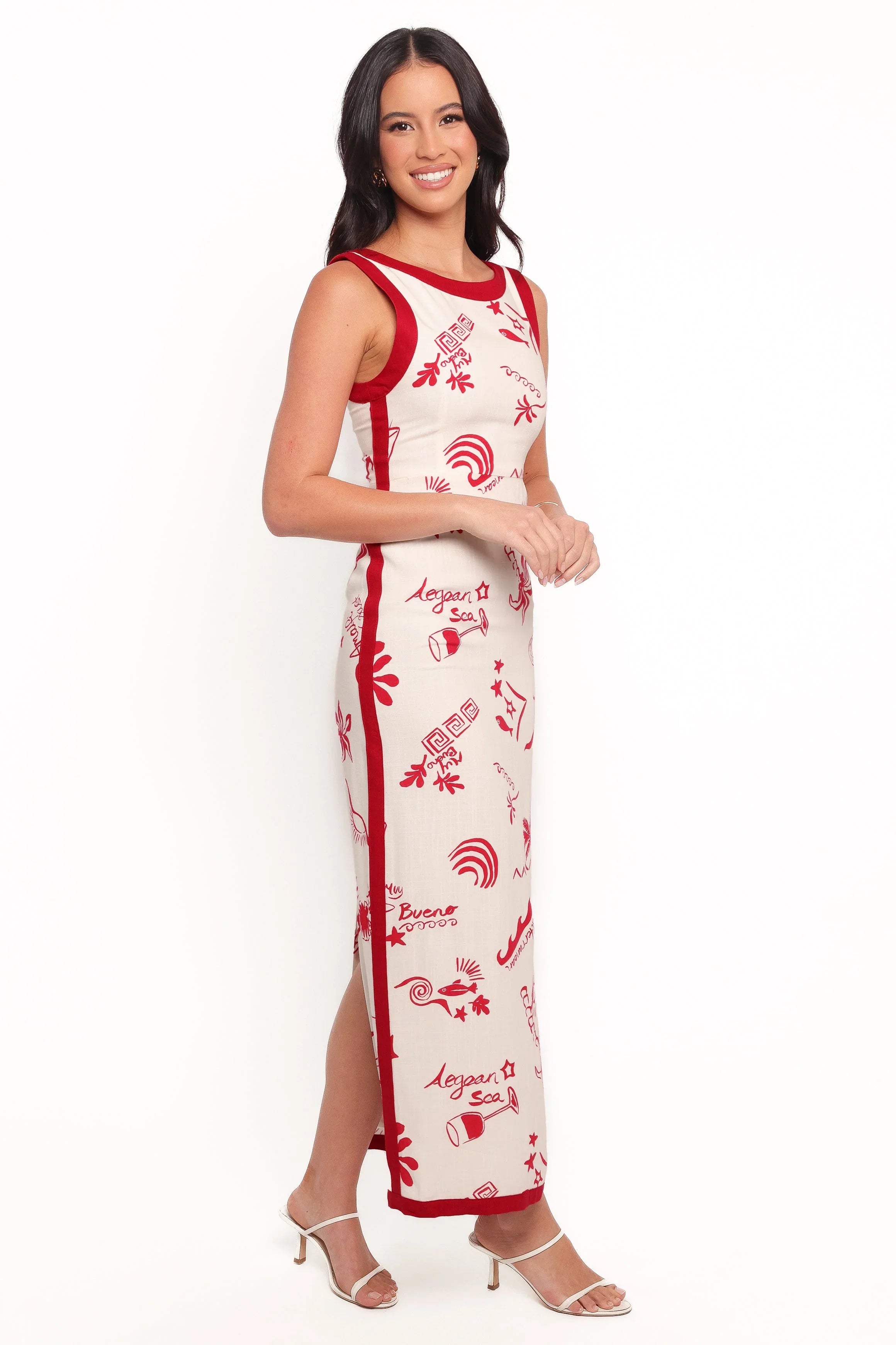 Fiori Maxi Dress Red