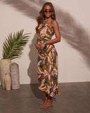 Sisanie Abstract One Shoulder Dress
