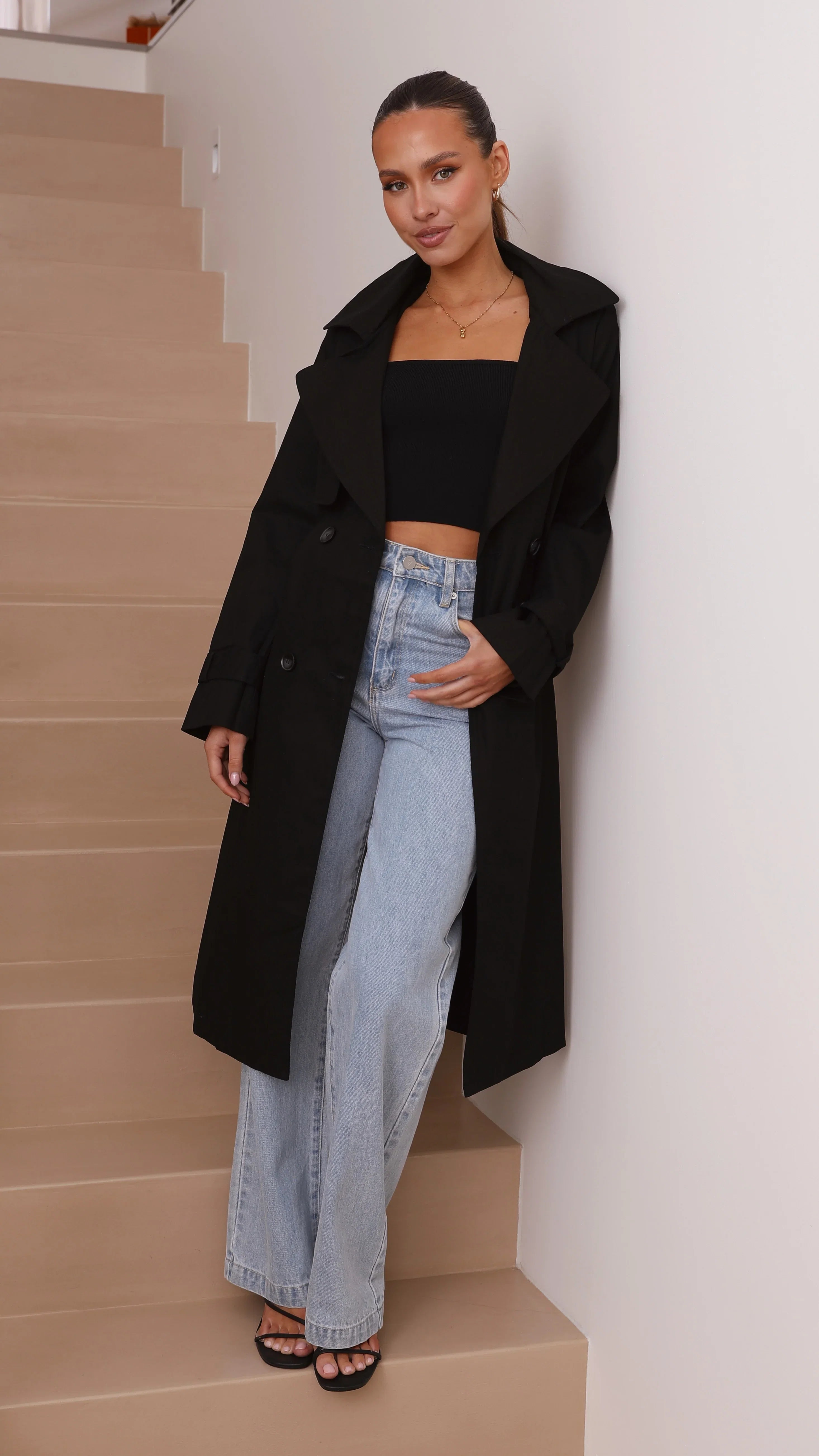 Byron Trench Coat Black