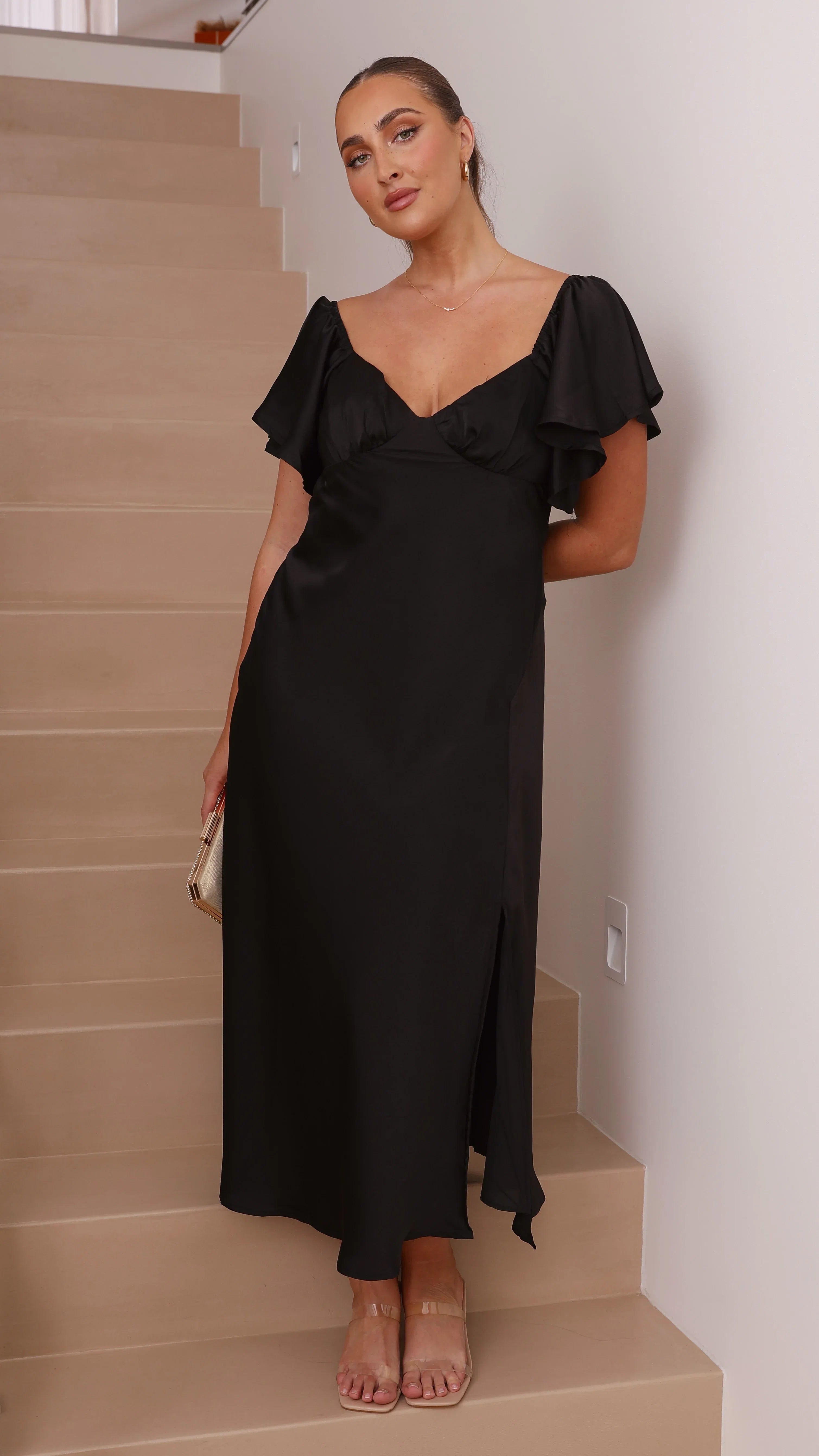 Louisa Midi Dress Black