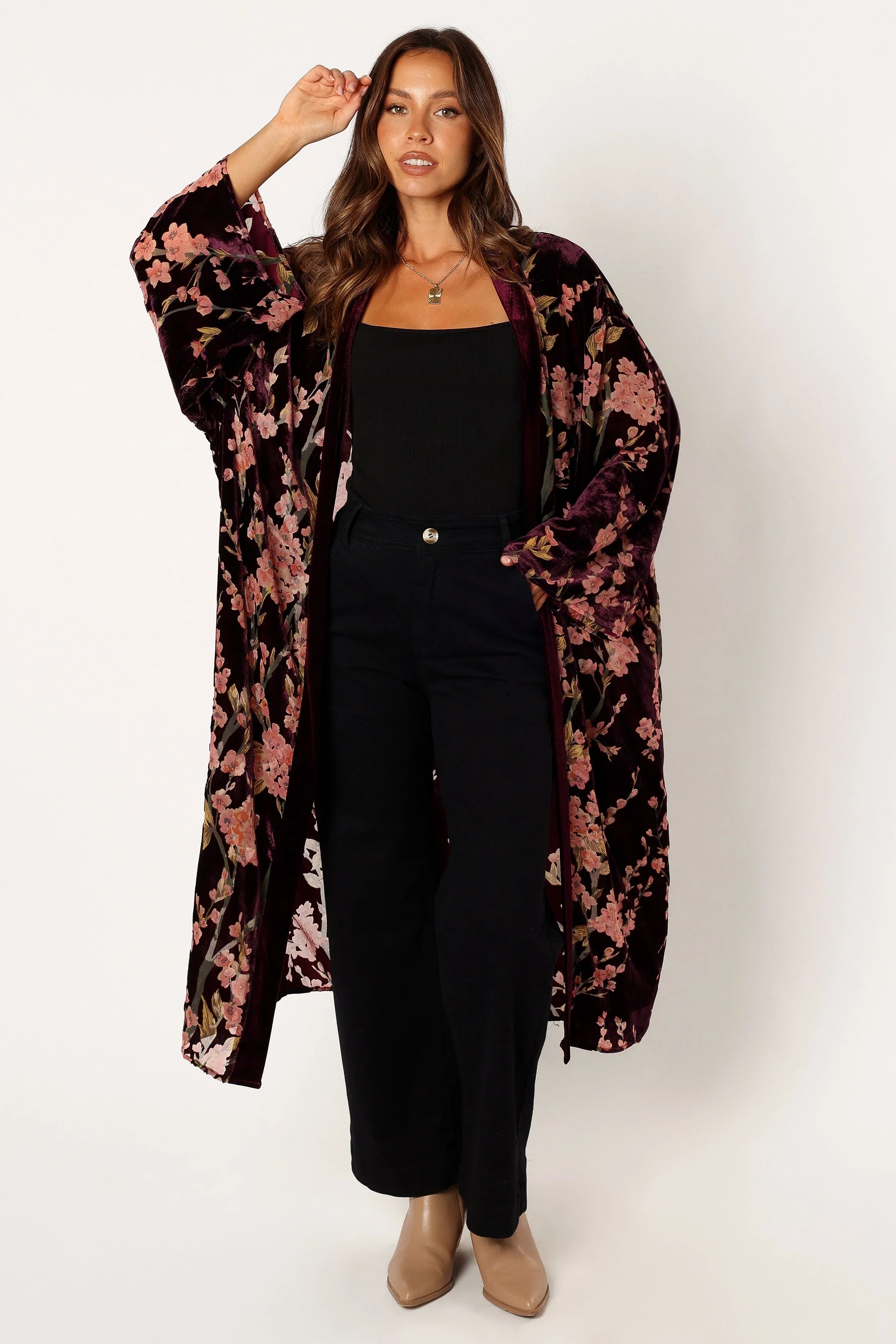 Lennon Velvet Duster Floral