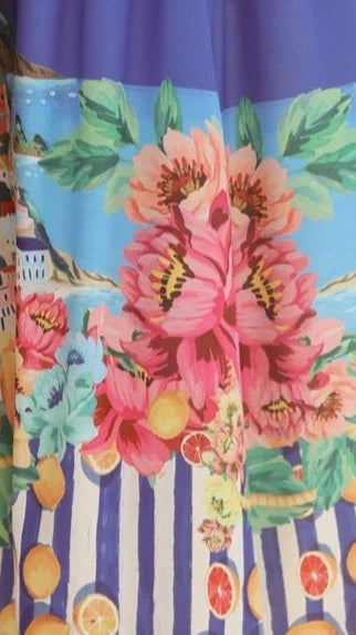 Bloom Maxi Dress Positano Cobalt
