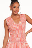 Leabrook Mini Dress Peach Stripe