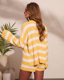 Sunshine Mood Striped Knit Sweater