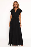 Maverick Wrap Maxi Dress Black