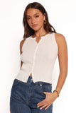 Fairfax Knit Top White