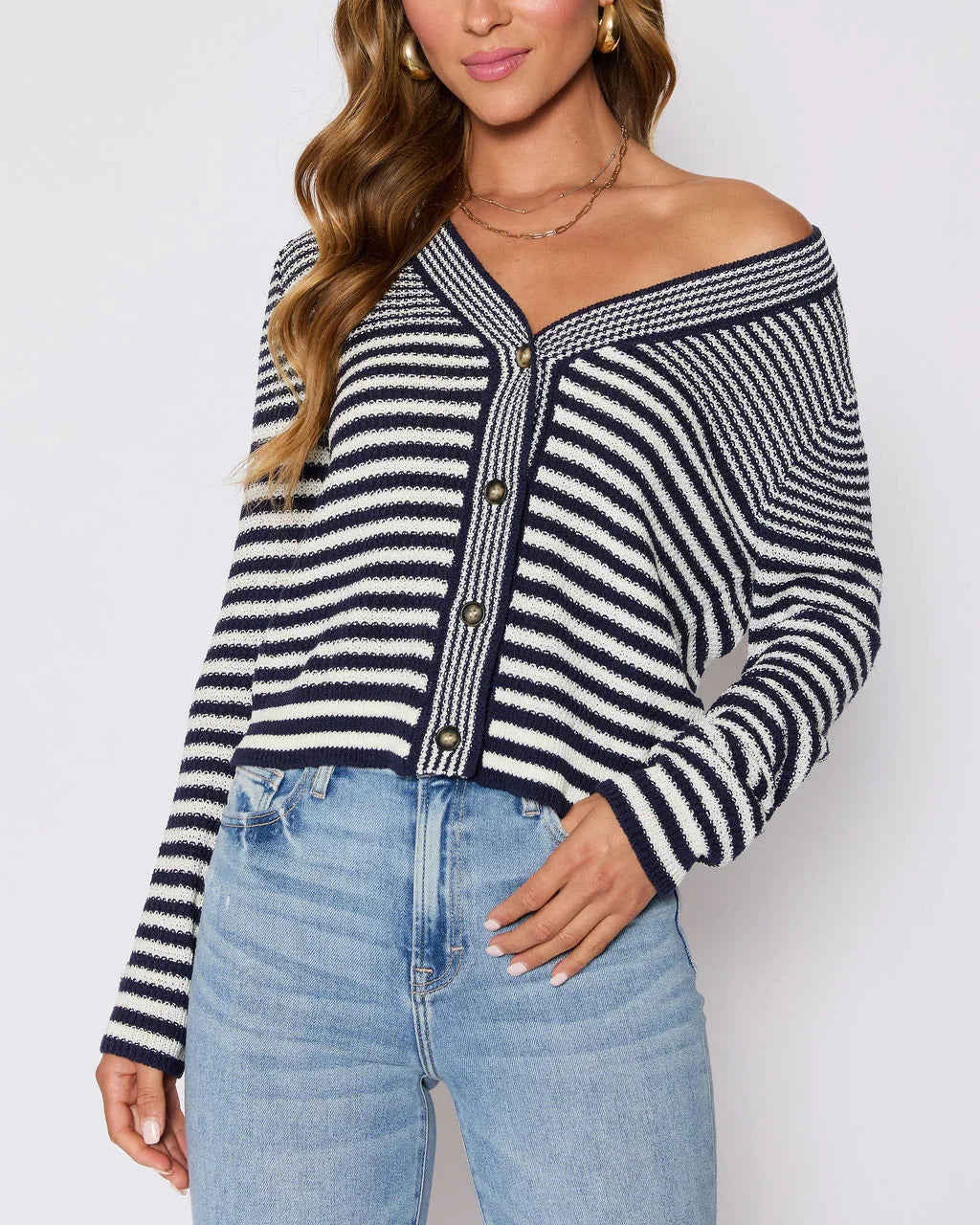 Cape Cod Striped Cardigan