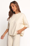 Ash Knitted T Shirt White
