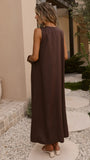 Aliah Maxi Dress Chocolate
