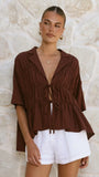 Kailey Top Brown