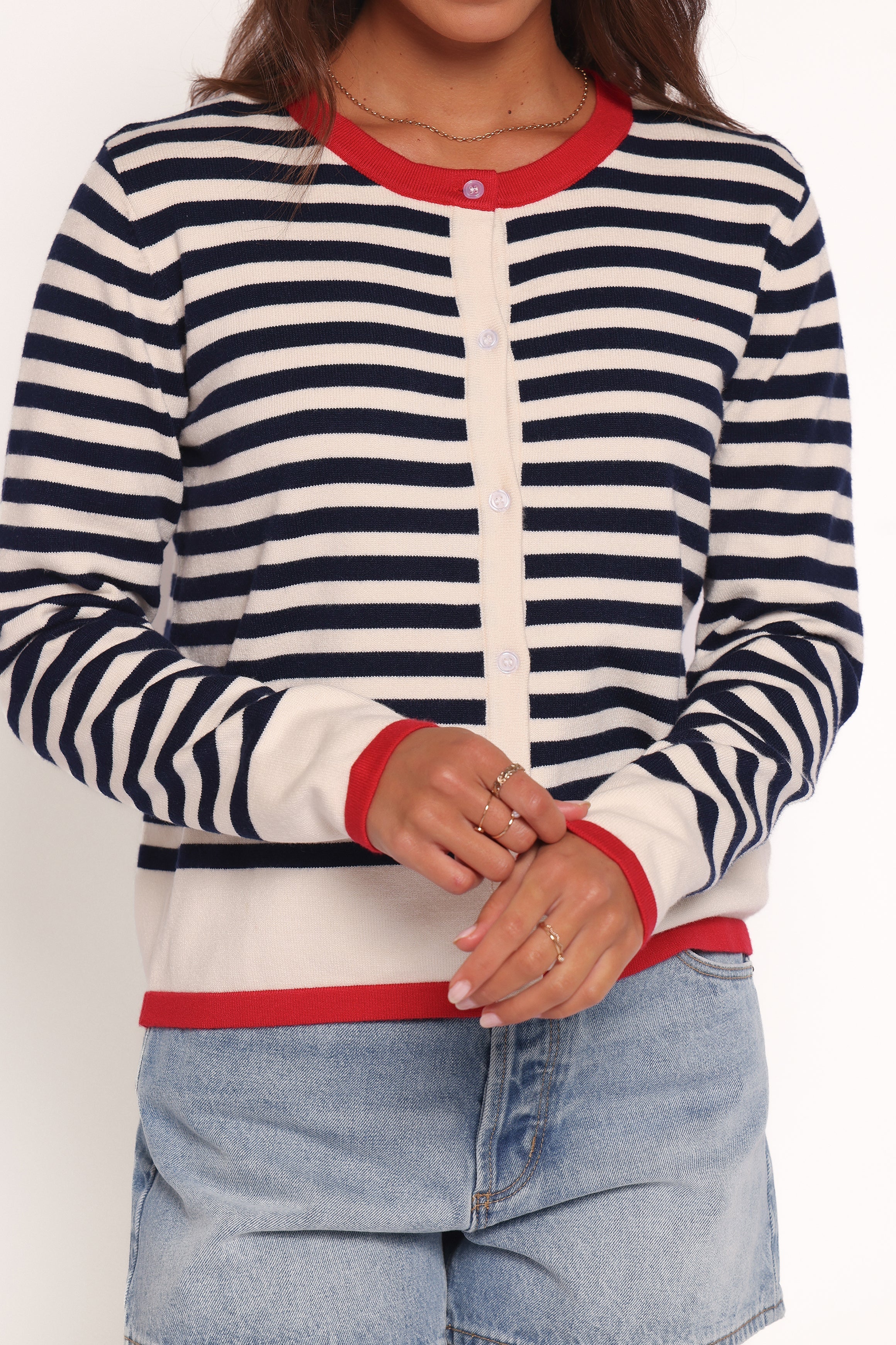 Scout Stripe Cardigan Blue Stripe