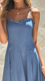 Tanya Maxi Dress Blue Denim