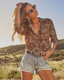 Alira Paisley Button Down Top