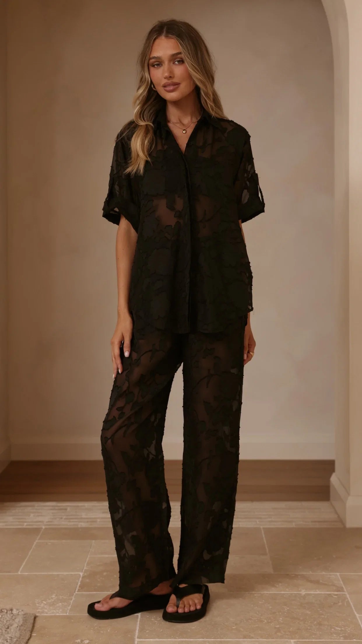 Mollie Lace Pants Black