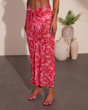 Senelle Floral Print Cover Up Maxi Skirt
