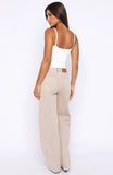 Kiara Mid Rise Barrel Leg Jeans Sesame Wash