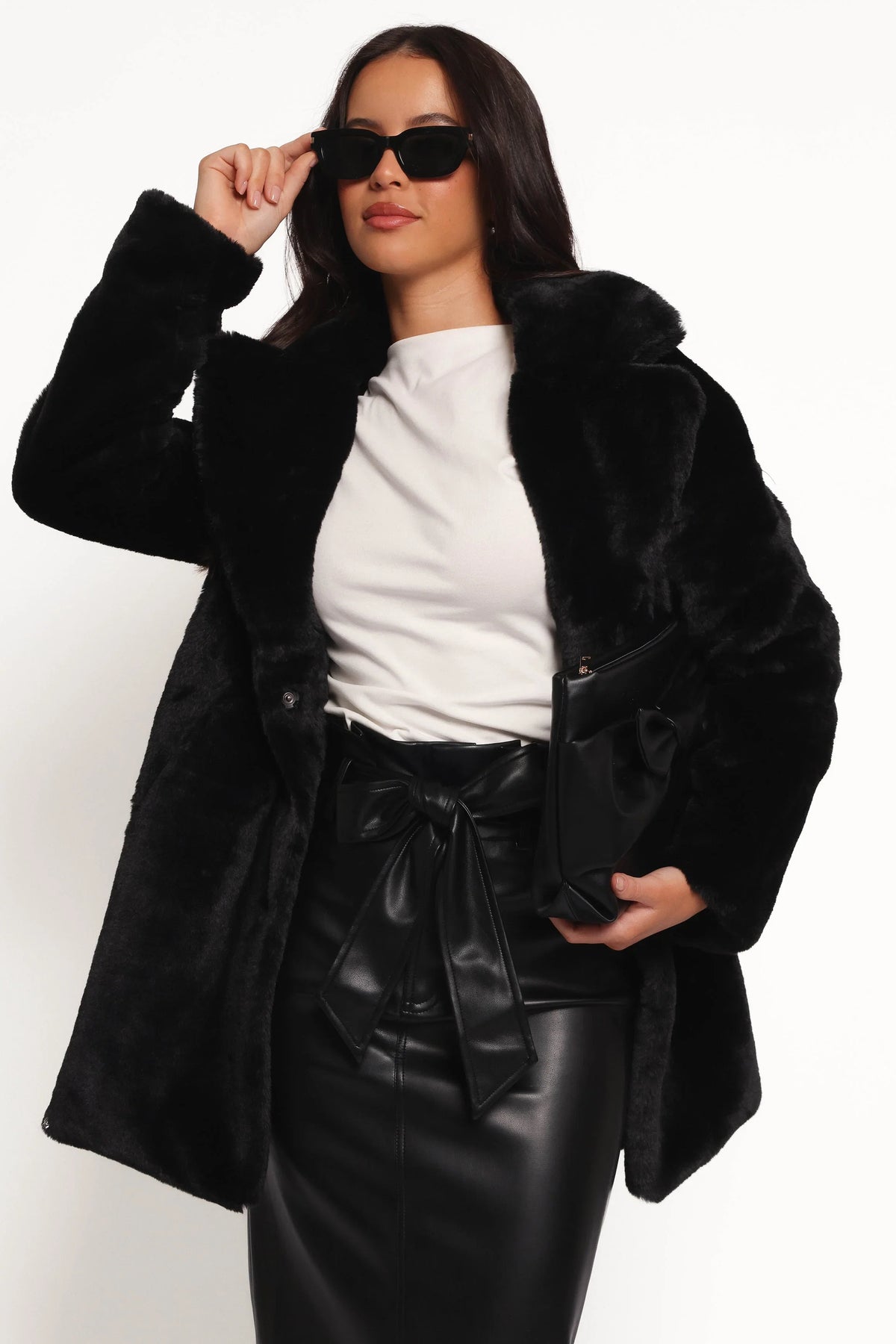Meeka Faux Fur Jacket Black