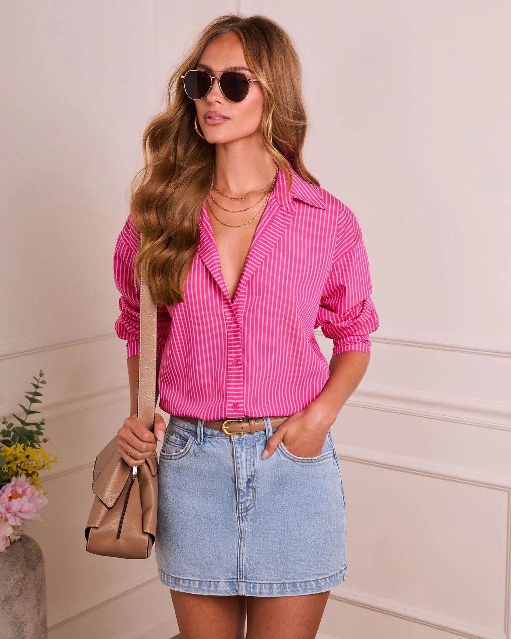 Delicate Muse Button Down Top