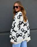 Dreamy Days Printed Bow Cardigan