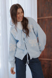 Vienna Bow Cardigan Pale Blue