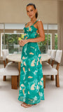 Margo Midi Dress Green Print