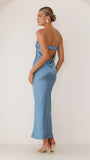 Gisele Maxi Dress Steel Blue