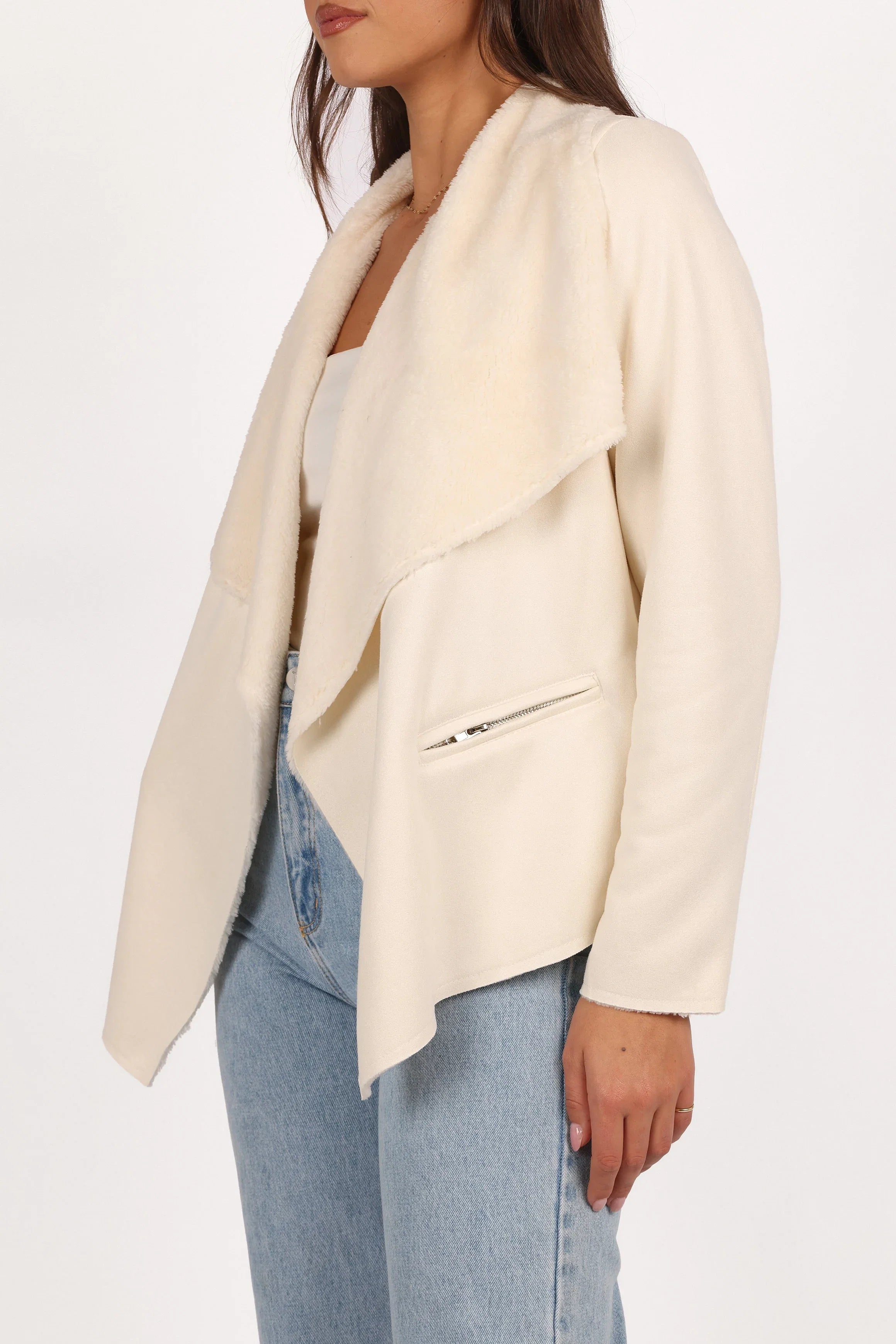 Lopez Faux Sherling Jacket Cream