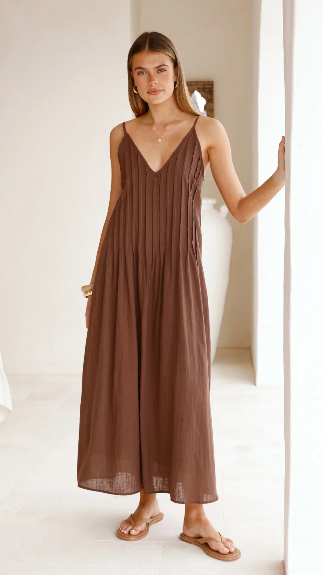 Aspen Maxi Dress Chocolate