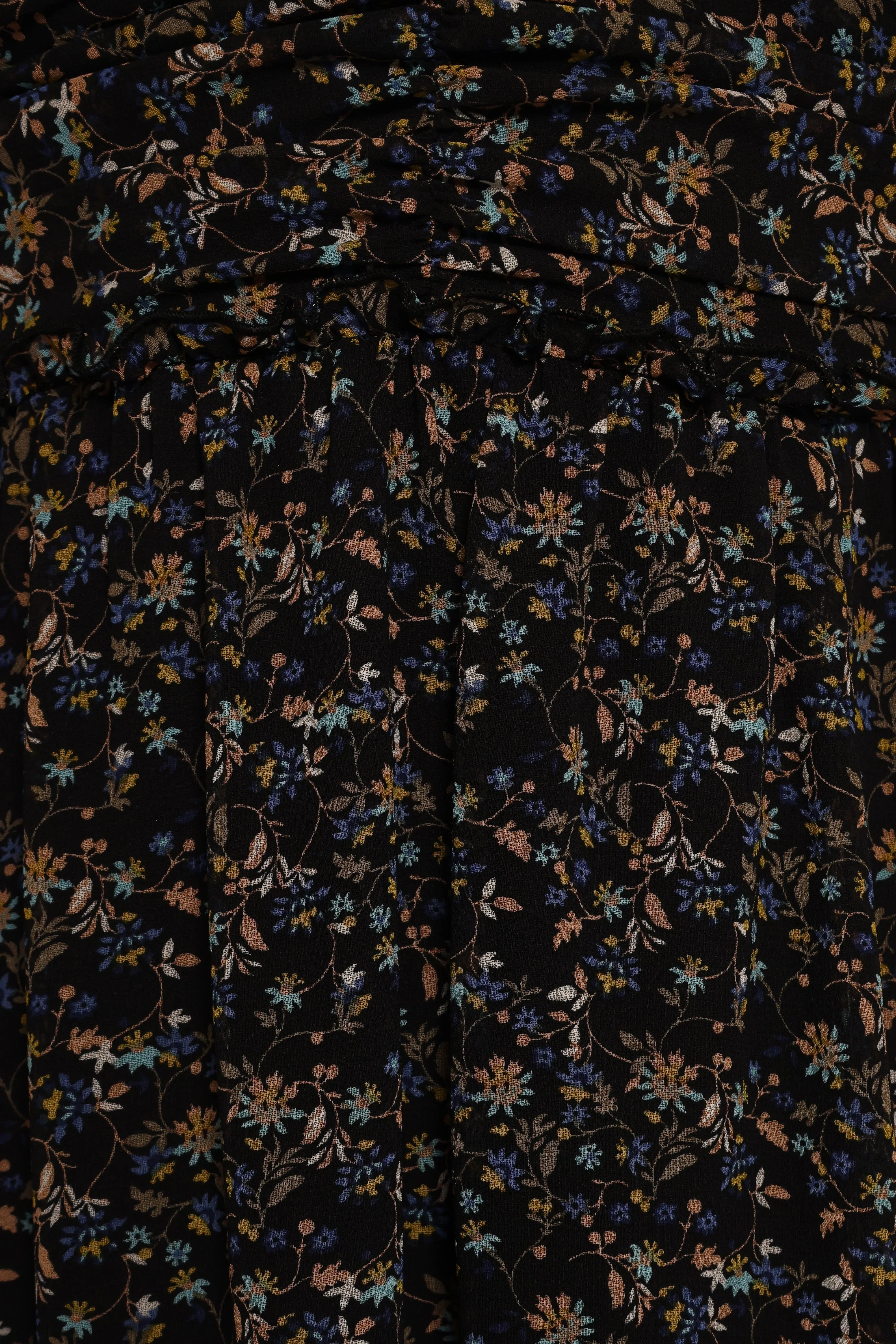 Keziah Long Sleeve Maxi Dress Navy Ditsy Floral