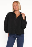 Catania Lace Inset Top Black