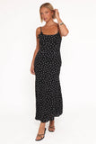 Lexia Midi Dress Black Polka Dot