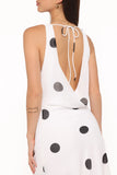 Collette Maxi Dress White Polka Dot