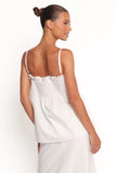 Carson Pleated Top White