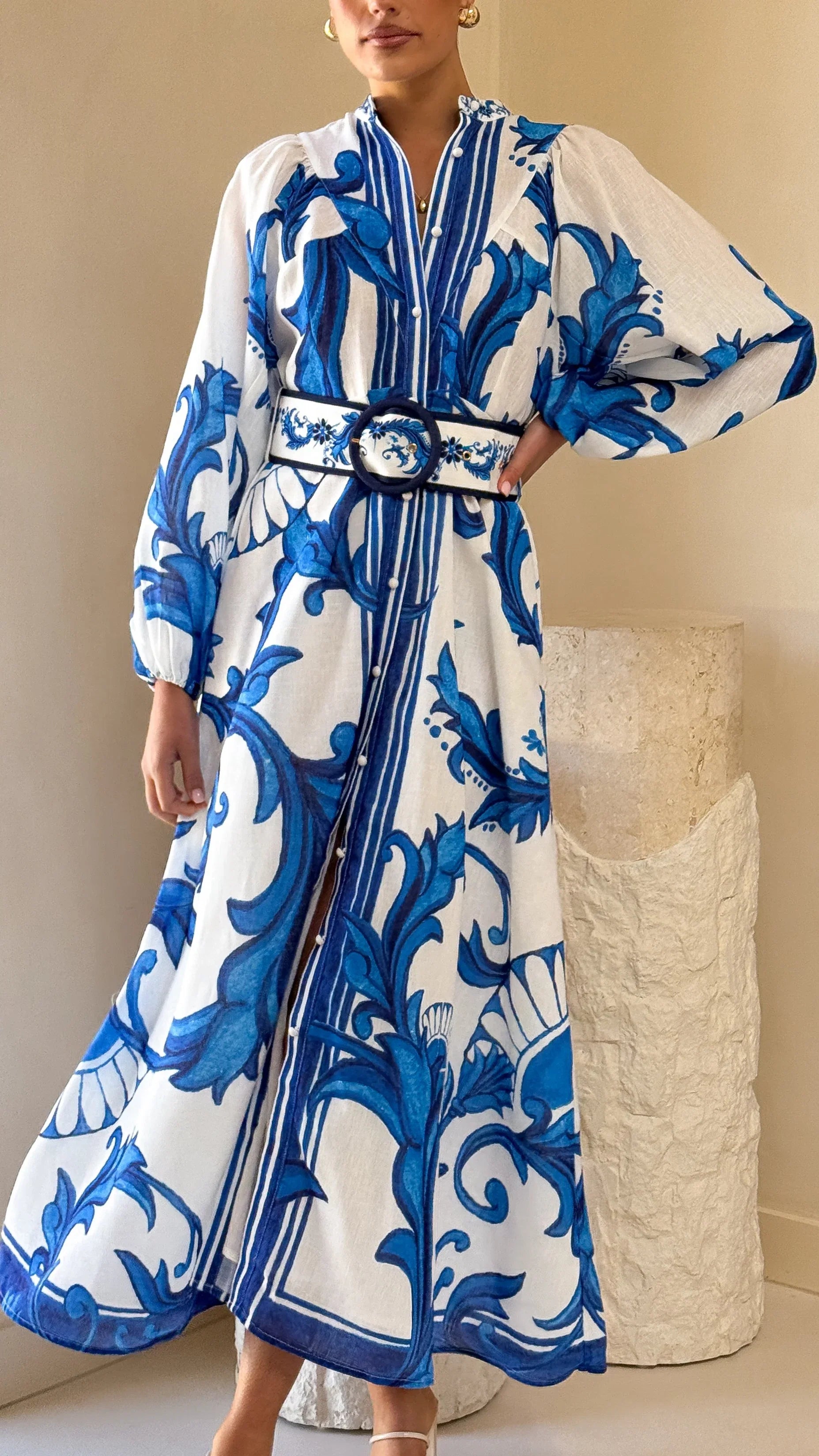Carmal Long Sleeve Maxi Dress Paradise