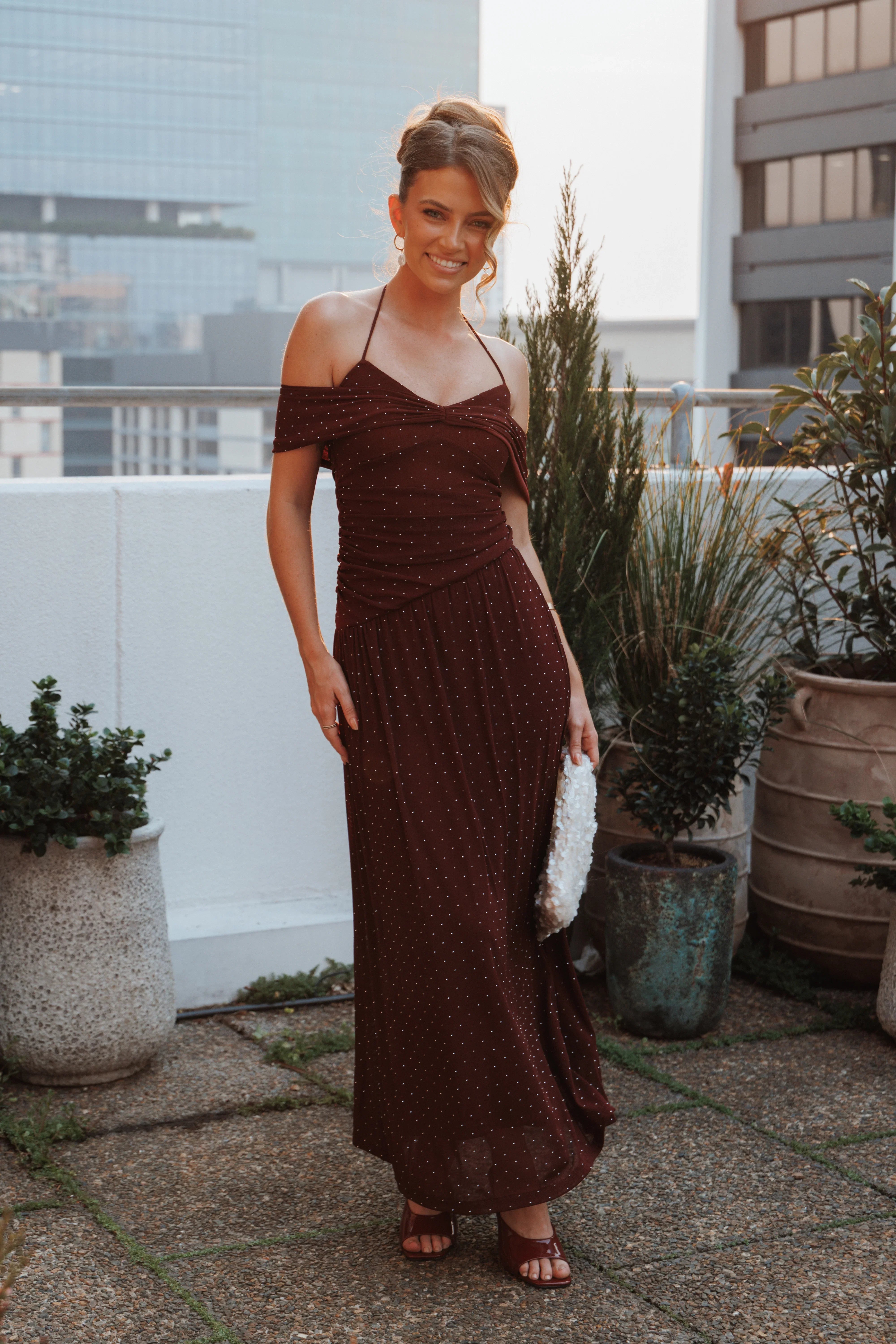Mayven Maxi Dress Burgundy