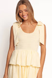 Raphael Tiered Maxi Dress Yellow
