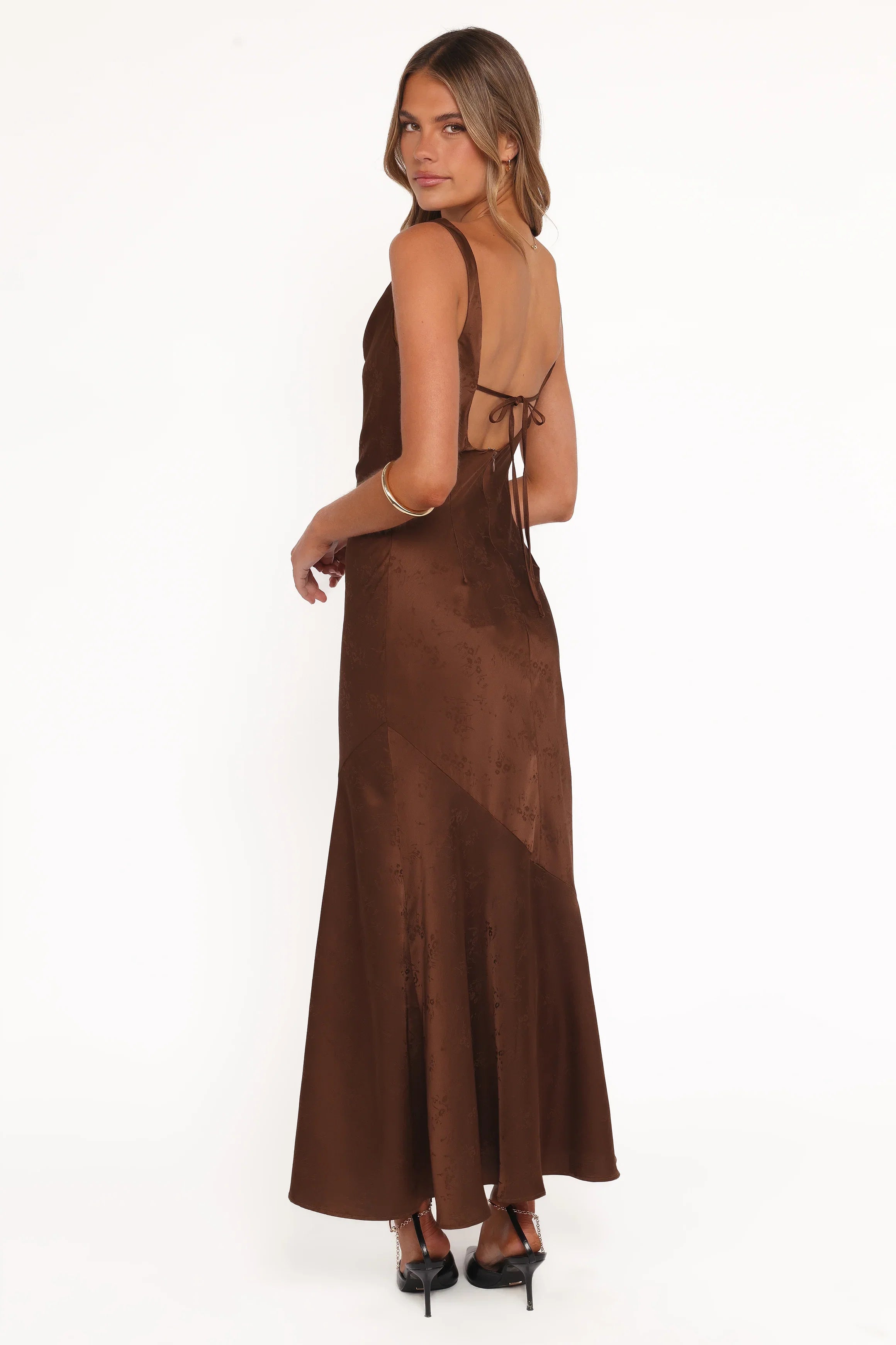 Zabrina Midi Dress Brown Floral