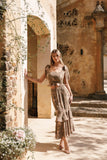 Luna Two Piece Set Olive Print