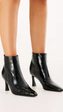 Scotty Boots Black Crinkle Patent